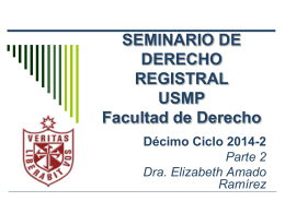 SEMINARIO DE DERECHO REGISTRAL USMP Facultad de …
