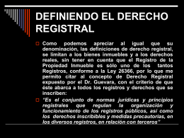 LA PUBLICIDAD REGISTRAL - CEFIC: Centro Peruano de