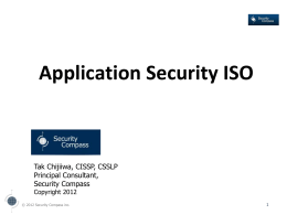 Application Security ISO