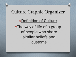 Culture Graphic Organizer - Hamilton Township Schools
