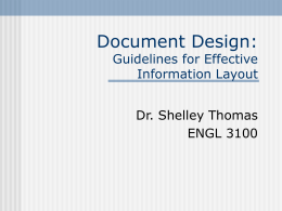 Document Design - Weber State University