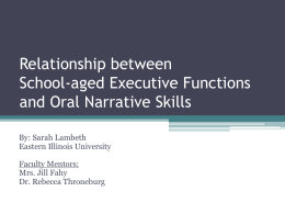 Relationship between School-aged Executive Functions …