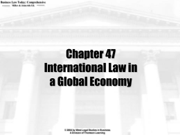 Chapter 47 International Law in a Global Economy