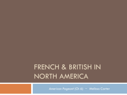 French & British in North America
