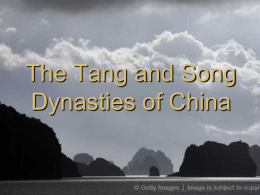 The Tang and Song Dynasties of China