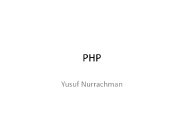PHP - Official Site of YUSUF NURRACHMAN, ST, MMSI