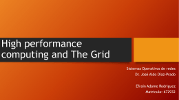 High performance computing and The Grid
