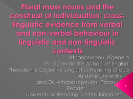 Plural mass nouns and the construal of individuation