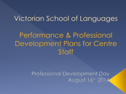 Victorian School of Languages Performance & …