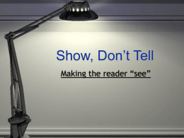 Show, Don’t Tell - College of Arts and Science
