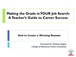 How to Create a Winning Resume
