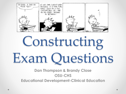 Constructing Exam Questions - Oklahoma State University