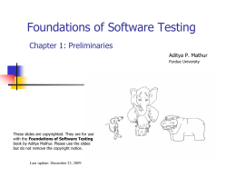 Software Testing - Purdue University