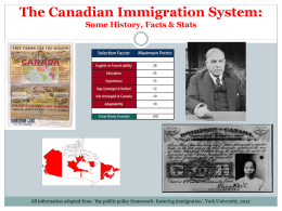 The Canadian Immigration System: An Overview