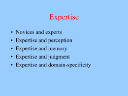 Expertise - HomePage Server for UT Psychology