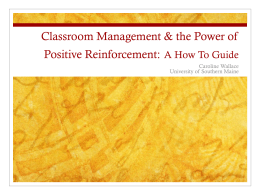 Classroom Management & the Power of Positive …