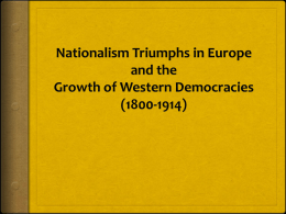 Nationalism Triumphs in Europe and the Growth of …