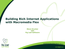 Building Rich Internet Applicatiosn with Macromedia Flex