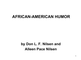 African American Humor - Arizona State University
