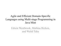 Agile and Efficient Domain-Specific Languages using Multi
