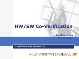 HW/SW Co-Verification - University of Tennessee