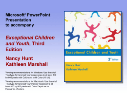 Exceptional Children and Youth, Third Edition