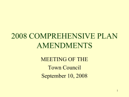 2007 COMPREHENSIVE PLAN AMENDMENTS