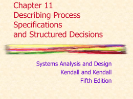 Chapter 11 Describing Process Specifications and
