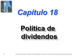 Chapter 18 -- Dividend Policy