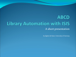 ABCD Library Automation with ISIS
