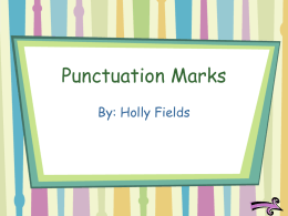 Punctuation Marks - University of Tennessee