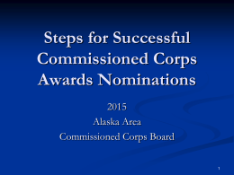 Alaska Area Commissioned Officer Awards Program