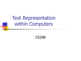 Data Representation within Computers