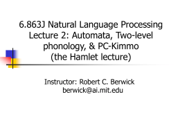 6.863 Lecture 2