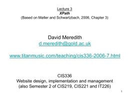 CIS336 Web design, implementation and management
