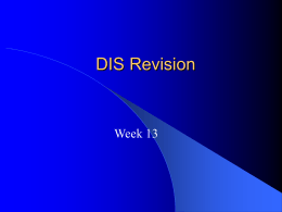 DIS Revision - University of Sydney