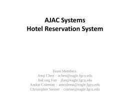Hotel Reservation System Detailed Design