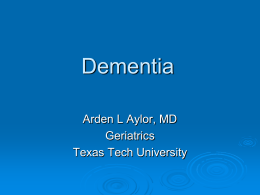 Dementia - Family Medicine Digital Resource Library