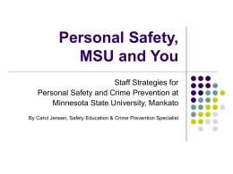 Personal Safety, CWU and You