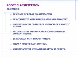 ROBOT CLASSIFICATION