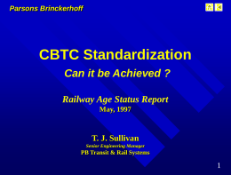 Communication Based Train Control - CBTC
