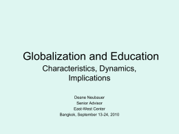 Globalization and Eduction - East