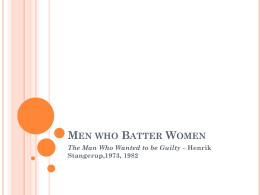 Men who Batter Women - Scandinavian Studies UW …