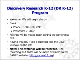 Discovery Research K-12 (DR K