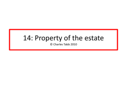 Class 16: Property of the estate