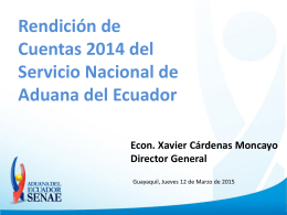 Diapositiva 1 - ADUANA DEL ECUADOR