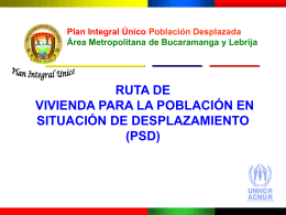 RUTA VIVIENDA - DISASTER info DESASTRES