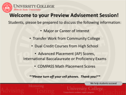 Welcome to Preview! - Illinois State University