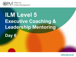 ILM Level 7 Executive Coaching & Leadership Mentoring