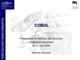 COBOL - Department of Information Systems